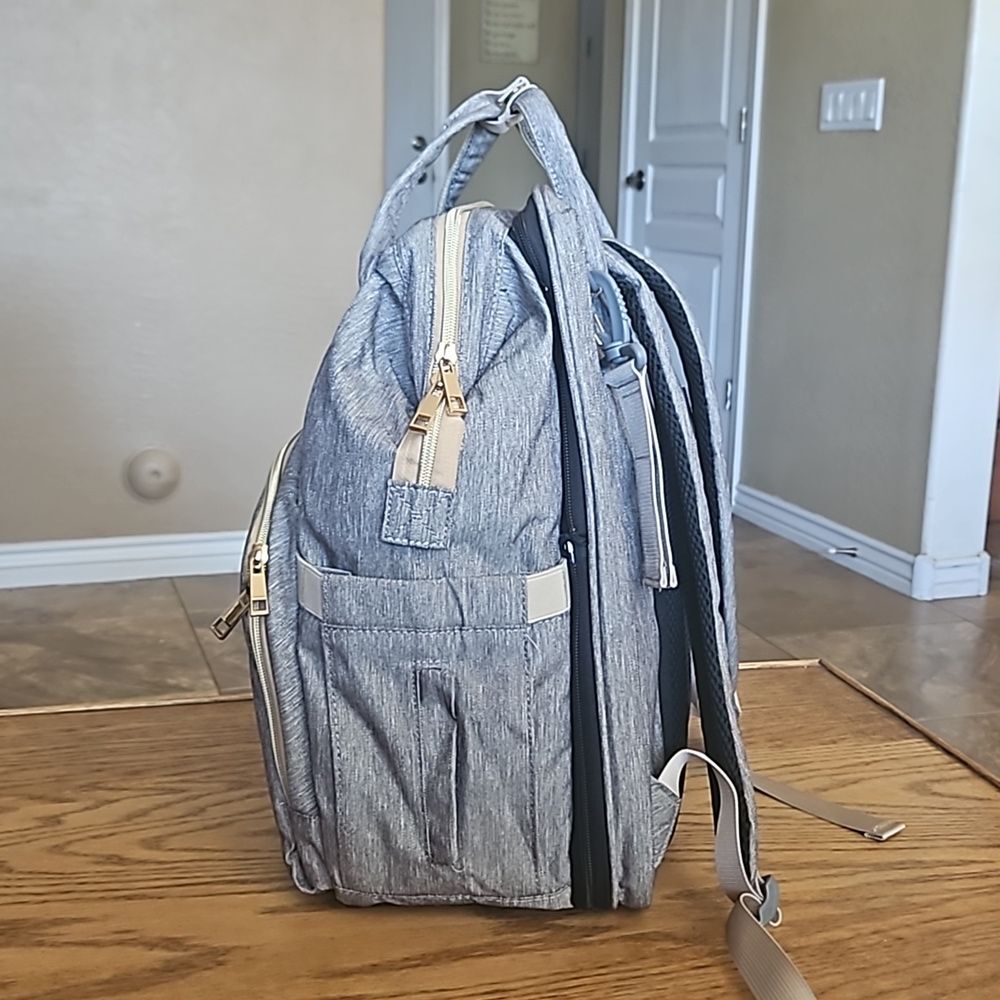 Debug Baby Diaper Bag with Built in Changing Station in Gray - Picture 2 of 15